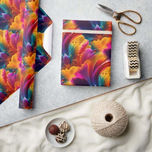 抽象芸術パターン63Aラッピング紙 ラッピングペーパー (クラフト)