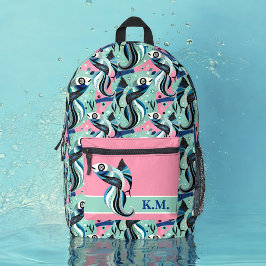 抽象芸術パターン（の模様が）ある プリントバックパック