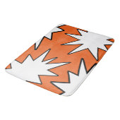 抽象芸術パターン – オレンジ バスマット (アングル)