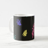 抽象芸術パターン コーヒーマグカップ (正面左)
