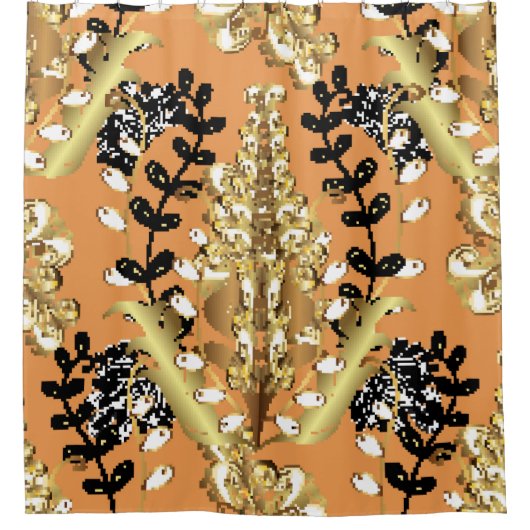 抽象芸術パターン  シャワーカーテン (正面)