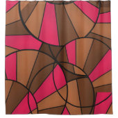 抽象芸術パターン シャワーカーテン (正面)