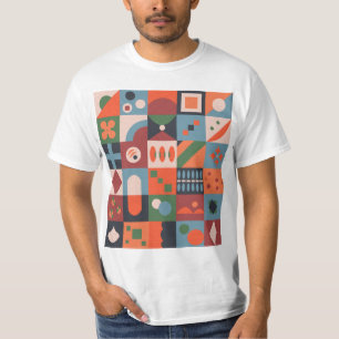 抽象芸術パターン、ジオメトリのパターン Tシャツ