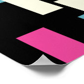 抽象芸術パターン(テクスチャ付きの幾何形状)。 ポスター (角)