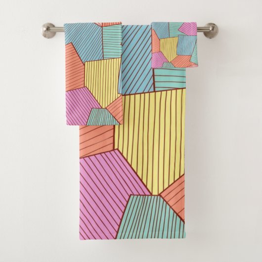 抽象芸術パターン バスタオルセット (インサイチュ)