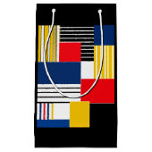 抽象芸術パターン。パッチワーク。 スモールペーパーバッグ (正面)