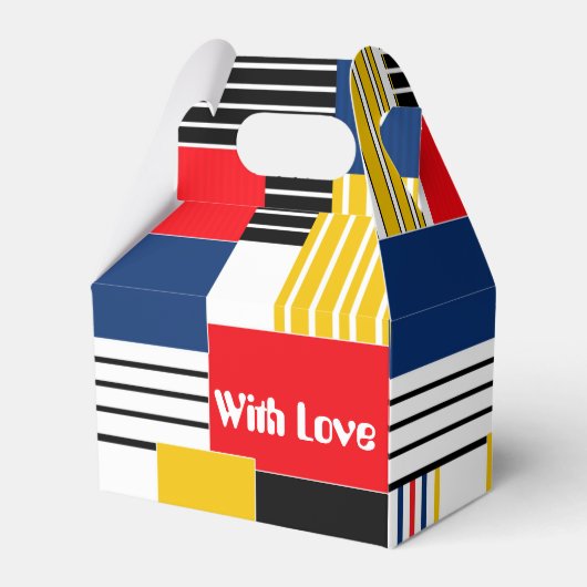 抽象芸術パターン。パッチワーク。 フェイバーボックス (正面サイド)