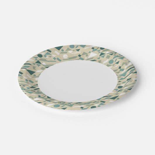 抽象芸術パターン ペーパープレート (アングル)