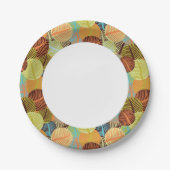 抽象芸術パターン ペーパープレート (正面)