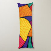 抽象芸術パターン ボディピロー (裏面 (縦))