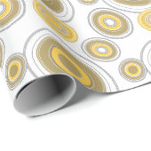 抽象芸術パターン、モダンデザイン、ツリーリング ラッピングペーパー (ロールコーナー)