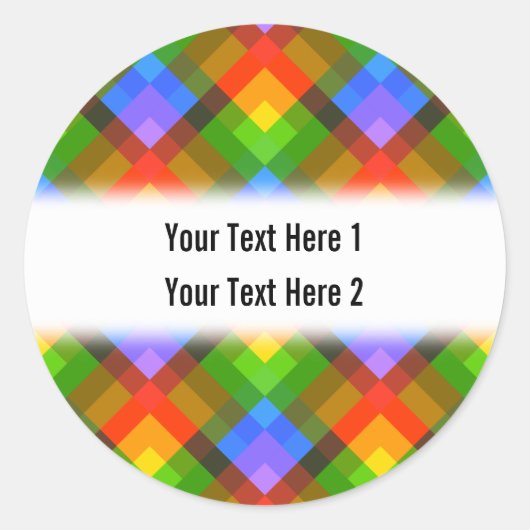抽象芸術パターン ラウンドシール (正面)