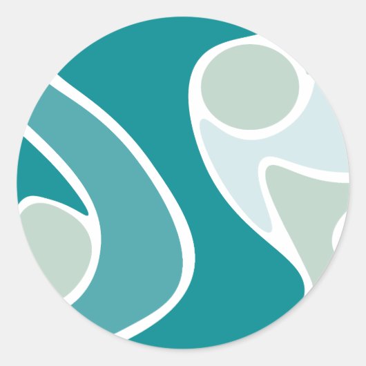 抽象芸術パターン ラウンドシール (正面)