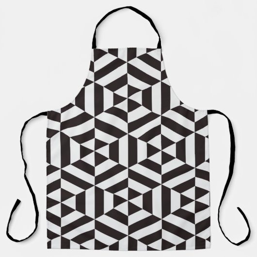 抽象芸術パターン（幾何六角形） エプロン (正面)
