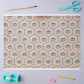 抽象芸術パターン（曲線とドット付き）紙 薄葉紙 (クラフト)