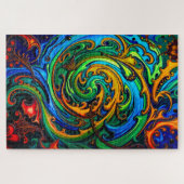 抽象芸術パターン（渦巻き） ジグソーパズル (横)