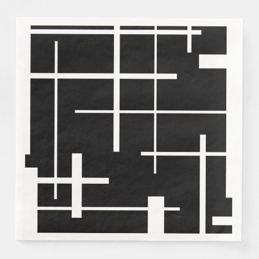 抽象芸術パターン – 白黒 (正面)