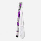 抽象芸術パターン-紫 ネクタイ (裏面)
