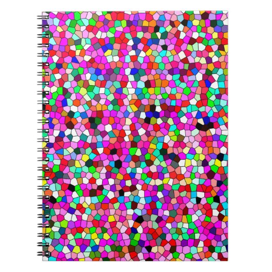 抽象芸術パターン，色のモザイク壁紙，ジオメトリ ノートブック (正面)