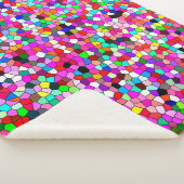 抽象芸術パターン、色付きモザイク壁紙、ジオメトリ シェルパブランケット (3/4)