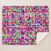 抽象芸術パターン、色付きモザイク壁紙、ジオメトリ シェルパブランケット (正面(横))