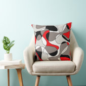 抽象芸術パターン – 赤と灰色。 クッション (椅子)