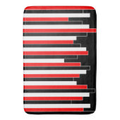 抽象芸術パターン – 赤 バスマット (正面縦)