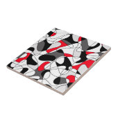 抽象芸術パターン – 赤、灰色、黒、白。 タイル (側面)