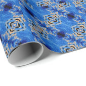 抽象芸術パターン、青い水平線、 ラッピングペーパー (ロールコーナー)