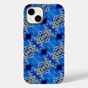 抽象芸術パターン、青い水平線、 Case-Mate iPhone 14ケース