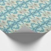 抽象芸術パターン（青と灰色の幾何学的） ラッピングペーパー (角)