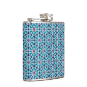 抽象芸術パターン（青と灰色） フラスク (右)