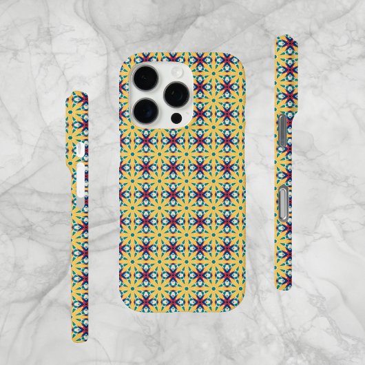 抽象芸術パターン、青、赤、ベージュ、iPhoneケース Case-Mate iPhoneケース