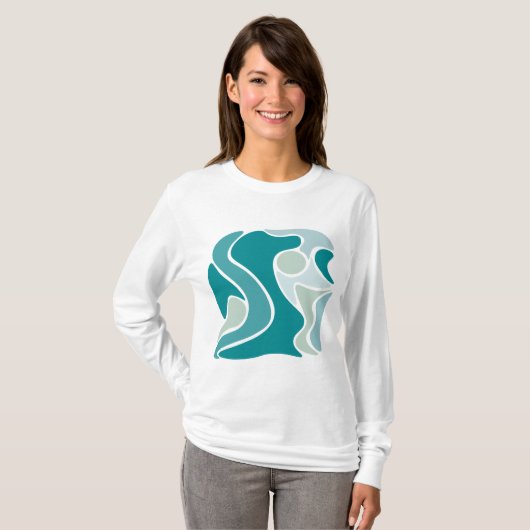 抽象芸術パターン Tシャツ (正面フル)