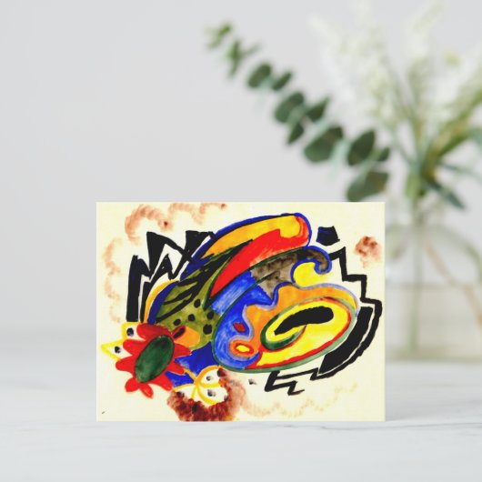 抽象芸術パターンIバイマ威厳があるーク ポストカード (スタンド正面)