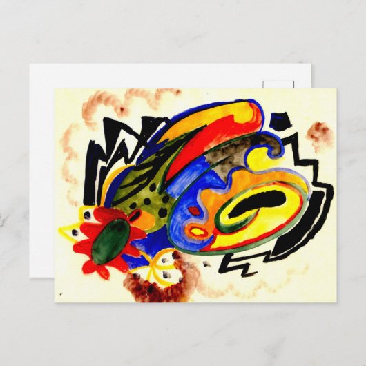 抽象芸術パターンIバイマ威厳があるーク ポストカード (正面/裏面)