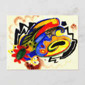 抽象芸術パターンIバイマ威厳があるーク ポストカード (正面)