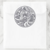 抽象芸術パターンZen-Doodleスタイル ラウンドシール (バッグ)