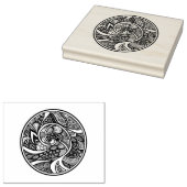 抽象芸術パターンZen-Doodleスタイル ラバースタンプ (押印)