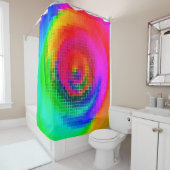 抽象芸術パタ数々のーン、色付き幾何壁紙 シャワーカーテン (インサイチュ)