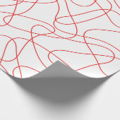 抽象芸術パタ赤と白ーン – . ラッピングペーパー (角)