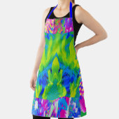 抽象芸術パッチワークひまわりガーデンコラージュ エプロン (インサイチュ)