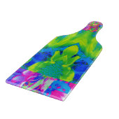 抽象芸術パッチワークひまわりガーデンコラージュ カッティングボード (角)