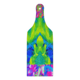 抽象芸術パッチワークひまわりガーデンコラージュ カッティングボード