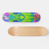 抽象芸術パッチワークひまわりガーデンコラージュ スケートボード (横)
