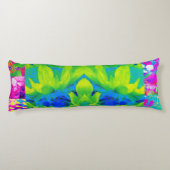 抽象芸術パッチワークひまわりガーデンコラージュ ボディピロー (裏面)