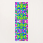 抽象芸術パッチワークひまわりガーデンコラージュ ヨガマット (裏面)