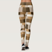 抽象芸術パッチワークパターン080823 - v1 レギンス (裏面)