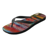 抽象芸術パッチワークビーチサンダル ビーチサンダル (アングル)