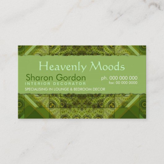 抽象芸術パッチワーク名刺 名刺 (正面)